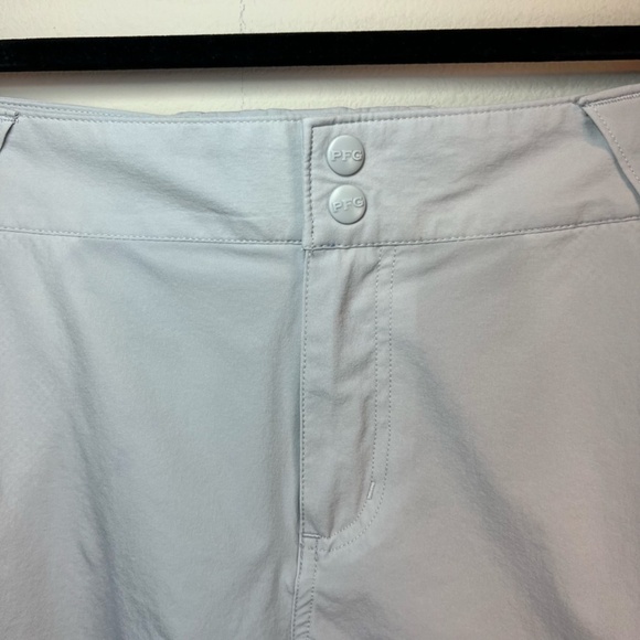 Columbia PFG Shorts Light Blue Performance Outdoors Nylon Pockets Size 16/36 in - Picture 2 of 13